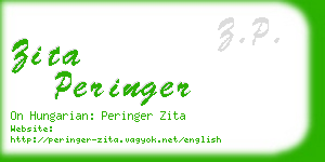 zita peringer business card